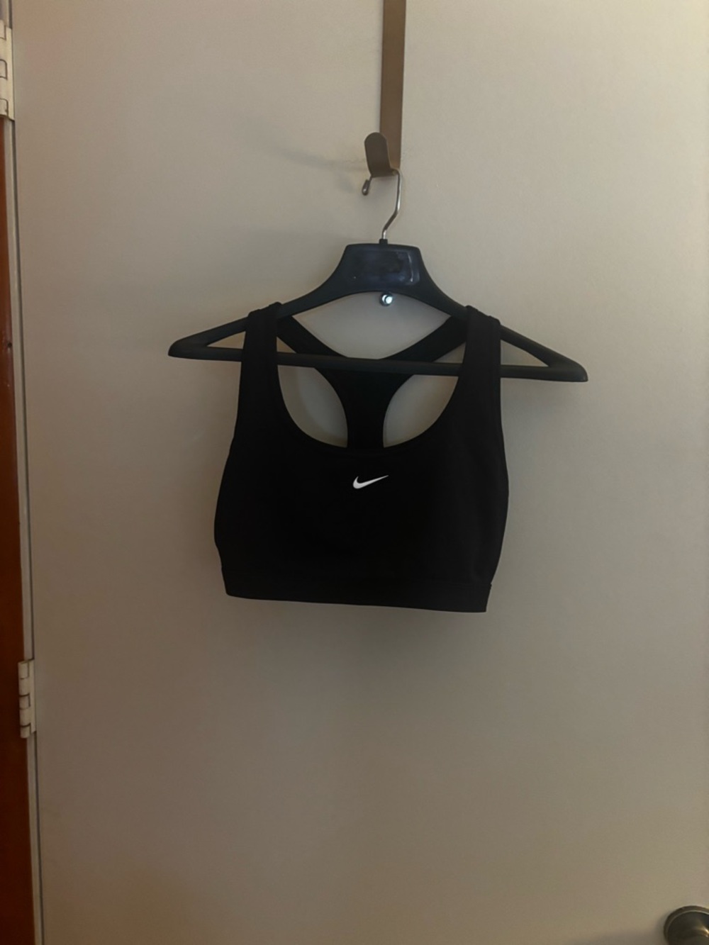 Nike Black Racerback Sports Bra with White Swoosh.  Bundle of 2.